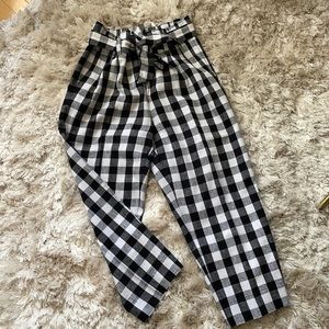 Madewell Black and White Paper Bag Pant Sz 10